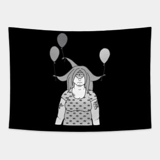 Cyclops with balloons Tapestry