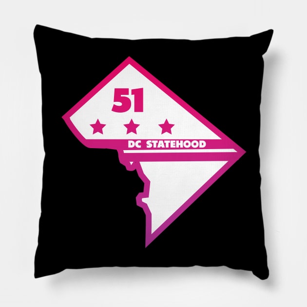 Dc statehood 51st Pillow by Dolta