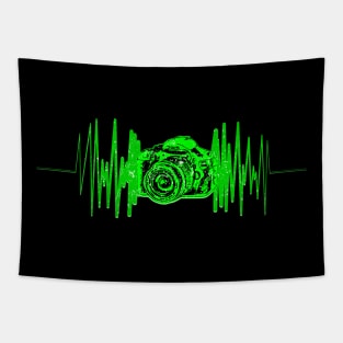 'Heartbeat Camera Photographer' Photography Camera Gift Tapestry