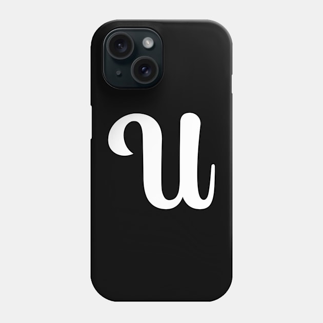 Letter U Phone Case by Xtian Dela ✅