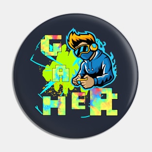 Colorful Neon Gamer Pin