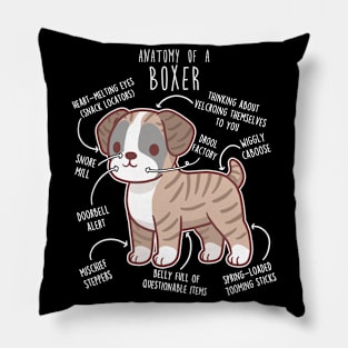 Boxer Dog Brindle Anatomy Pillow