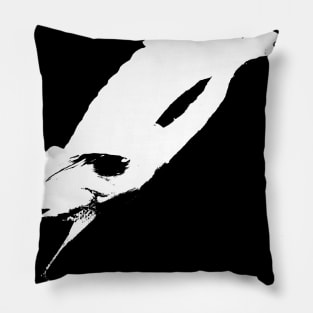 snowy egret retro Pillow