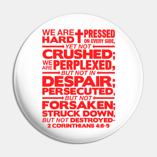 2 Corinthians 4:8-9 Not Forsaken Pin