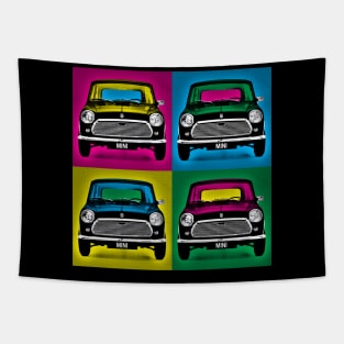 Retro Austin Mini Pop Art T-Shirt Design Tapestry