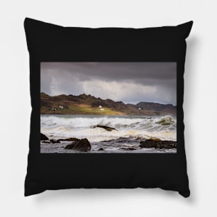 Breakers at Staffin Bay Pillow