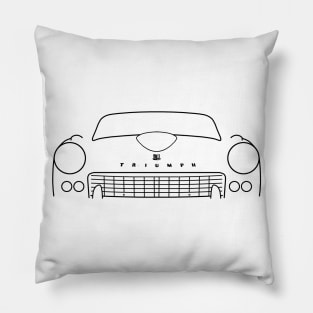 Triumph GT6 Mk1 classic car outline graphic (black) Pillow