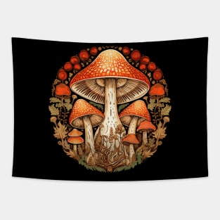 Minimalist Magic Mushroom Pattern Tapestry