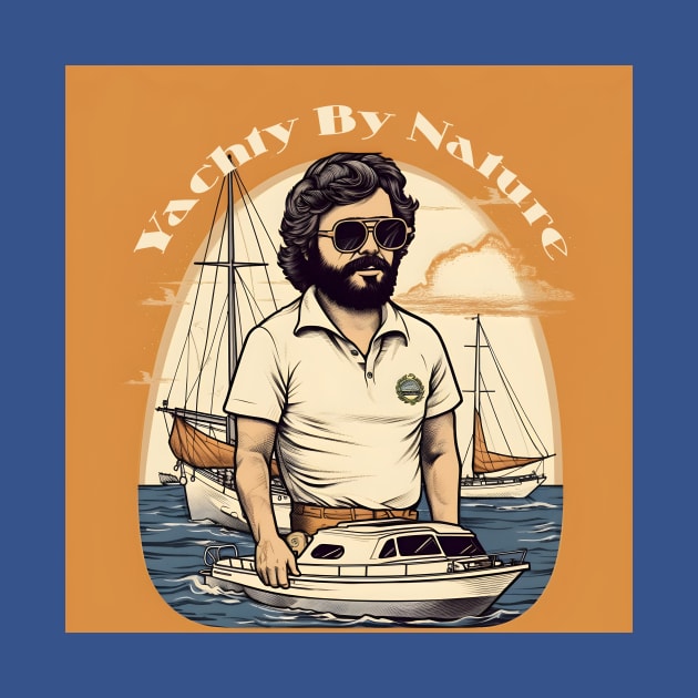 Yachty By Nature Yacht Rock Sailing Nautical by Grassroots Green