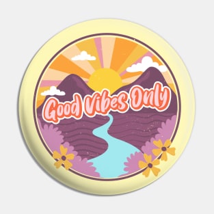 Good Vibes Only Valley Emblem Pin