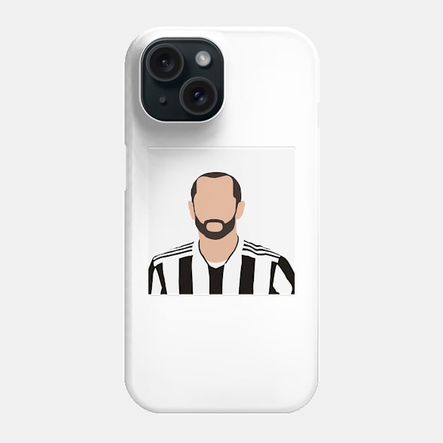 Giorgio Chiellini Minimalistic Face Art Phone Case by GotchaFace