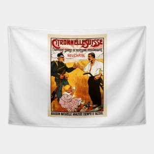 CITRONNELLE SUISSE Lemongrass Drink Vintage Swiss Beverage Manufacturer Advertisement Tapestry