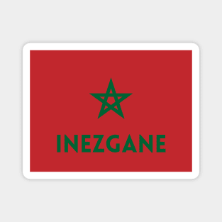 Inezgane City in Moroccan Flag Magnet