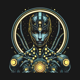 Cyber lady steampunk artwork T-Shirt