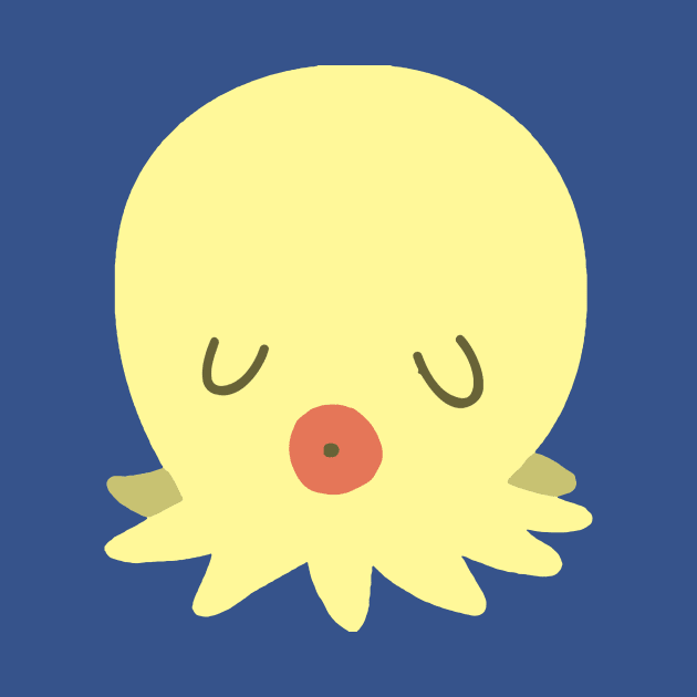 Yellow Octopus with Kissy Lips by saradaboru