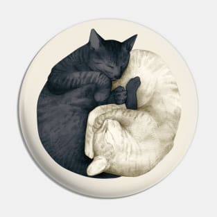 yin yang cats Pin