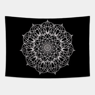 Awesome White Mandala Pattern Design Tapestry