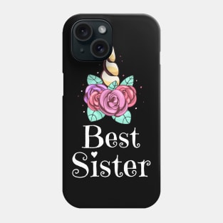 Best Sister Siblings Unicorn Family Floral Phone Case
