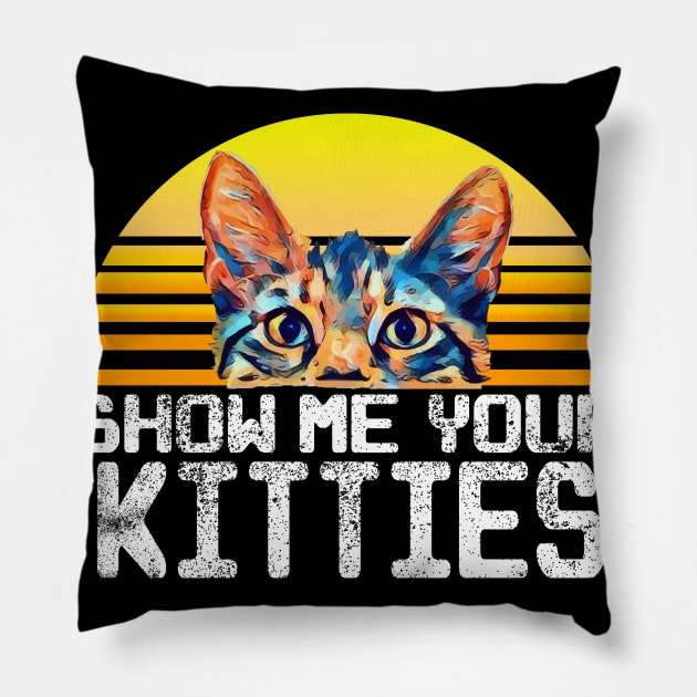 Show Me Your Kitties Pillow by S-Log