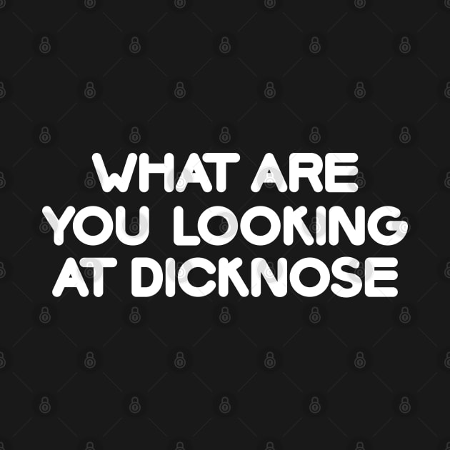 What are you looking at dicknose? by Chairboy