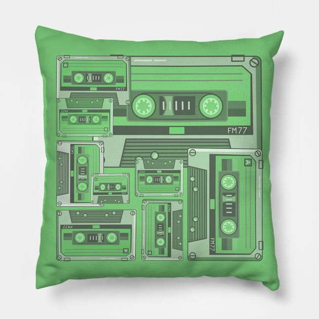 CASSETTES Pillow by MAYRAREINART