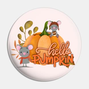 Hello pumpkin cute design Pin
