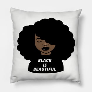 Black is Beautiful Melanin Girl Afro African Pillow