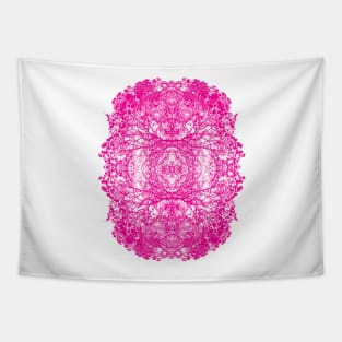 Pink Symetric Cherry Blossoms Tapestry