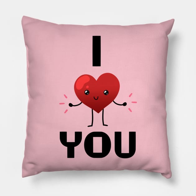 I heart you Pillow by Ashe Cloud