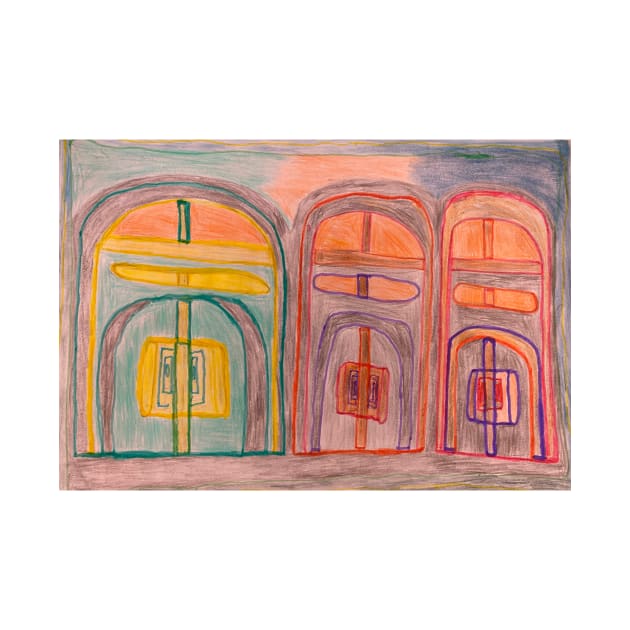 Arched Doorways Colourful Designs by PodmenikArt