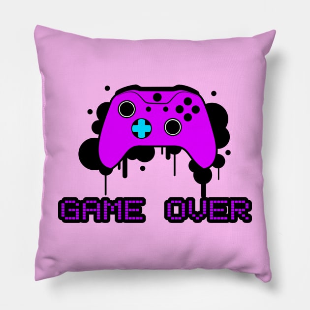 Game Over Pillow by SuaveOne