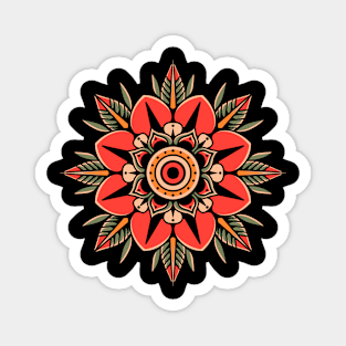 red flower tattoo Magnet