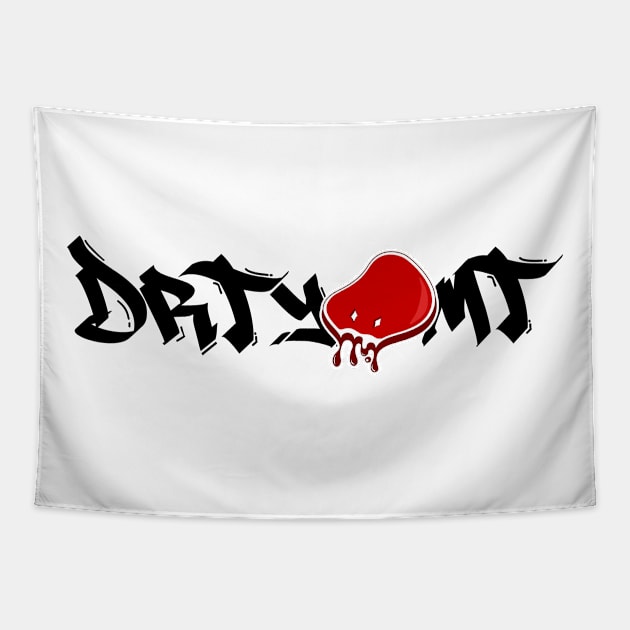 DRTY MT #1 (White) Tapestry by dirtymeatco