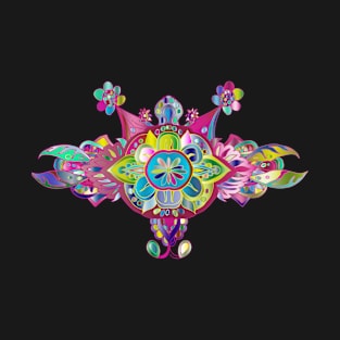 Multicolour mandala flower bouquet mosaic prism T-Shirt