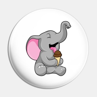 Elephant with Chocolate Waffle ice cream Pin