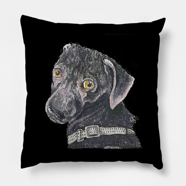 North, the fashion model dog Pillow by Dr. Mary