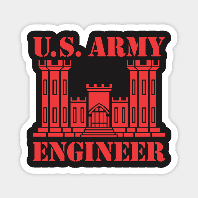 Army Engineer Shirt Magnet by redbarron