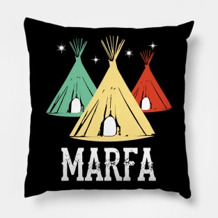 Marfa TX Ghost Lights Festival Texas Art Pillow