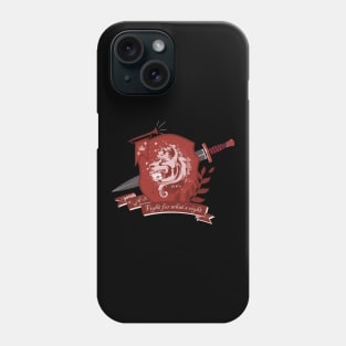 Dog crest, fight for what's right - Red Phone Case