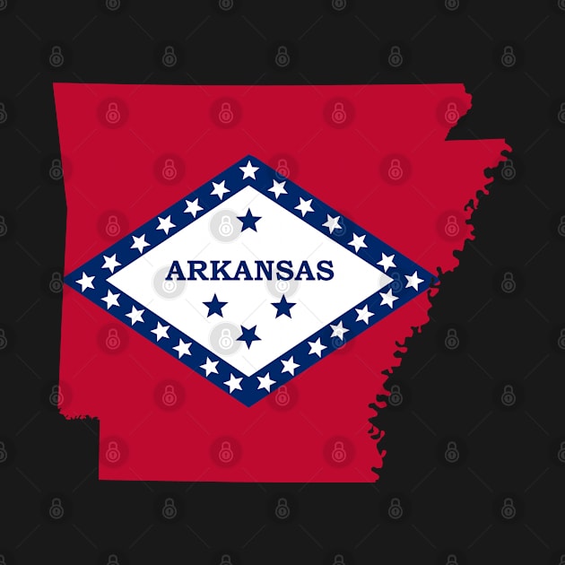 Arkansas Flag Map by Historia