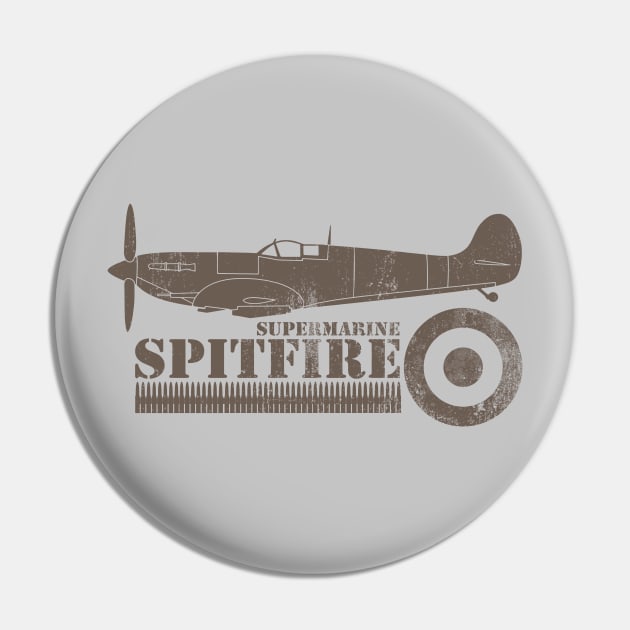 RAF Spitfire Battle of Britain (distressed) Pin by TCP