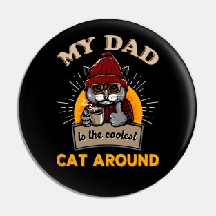 Cool cat dad best dads Pin