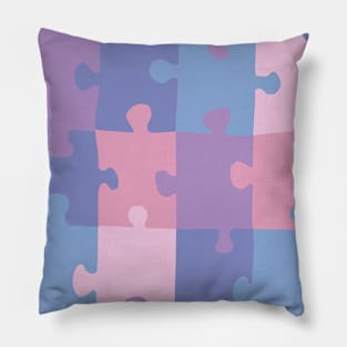 Pastel jigsaw Pillow