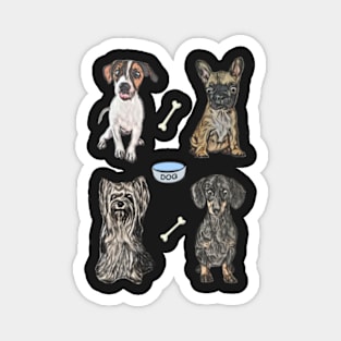 Cartoon Small Dogs Design Magnet