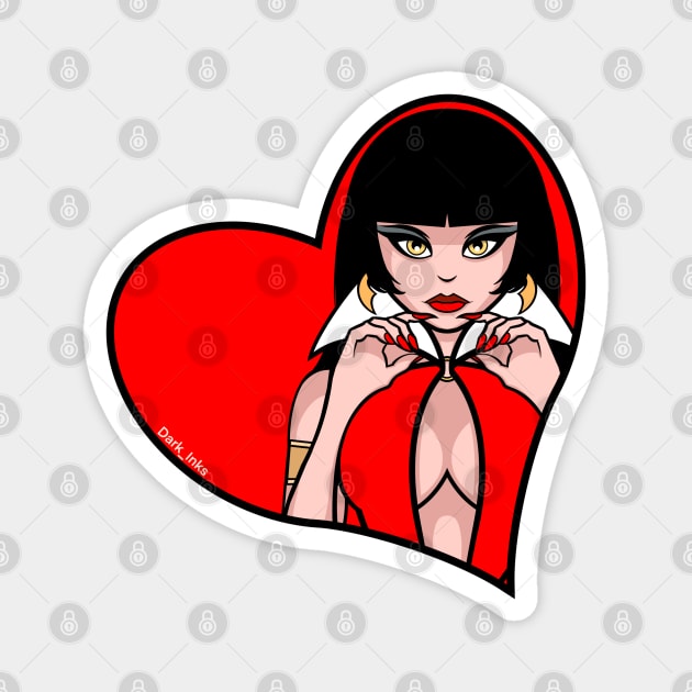 Vampirella Valentines Magnet by Dark_Inks