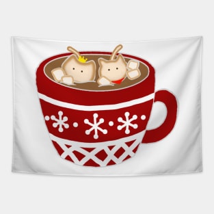 Merthur Hot Chocolate Cats Tapestry