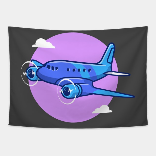 Airplane Propeller Cartoon Tapestry by Catalyst Labs