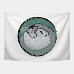Artwork of a Happy Seal II Tapestry