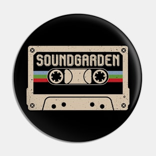 Personalized Soundgarden Name Birthday Vintage Cassette Tape Pin