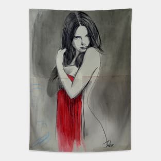 Red towl Tapestry